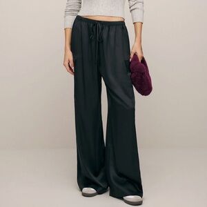 Reformation Ethan Satin Wide Leg Pants